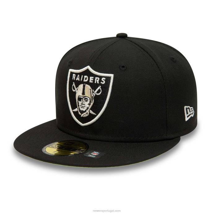 FFTN463 New Era boné justo las vegas raiders citrus pop preto 59fifty