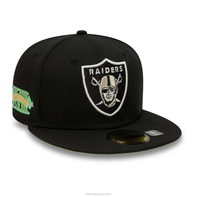 FFTN463 New Era boné justo las vegas raiders citrus pop preto 59fifty