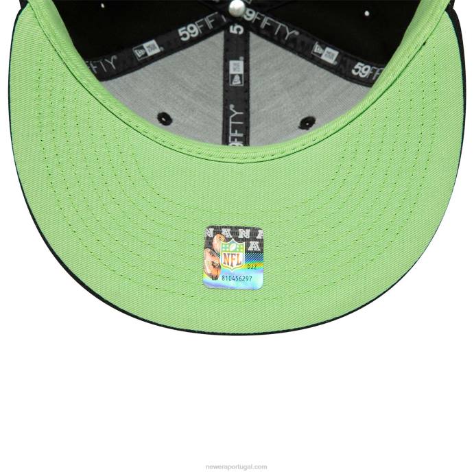 FFTN463 New Era boné justo las vegas raiders citrus pop preto 59fifty