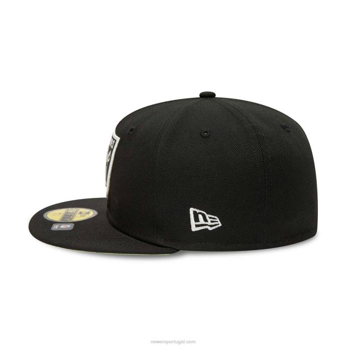 FFTN463 New Era boné justo las vegas raiders citrus pop preto 59fifty