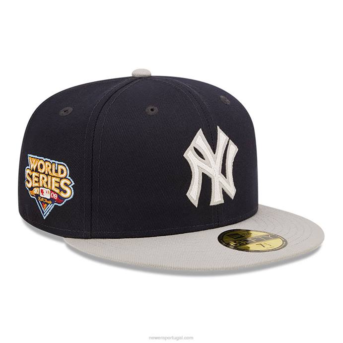 FFTN464 New Era Boné New York Yankees Ne Letterman Navy 59 Fifty