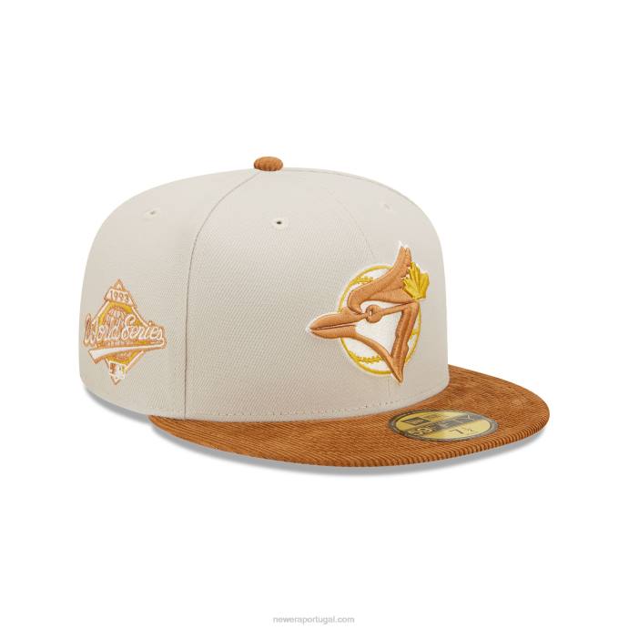 FFTN467 New Era toronto blue jays cordão viseira pedra 59fifty boné ajustado