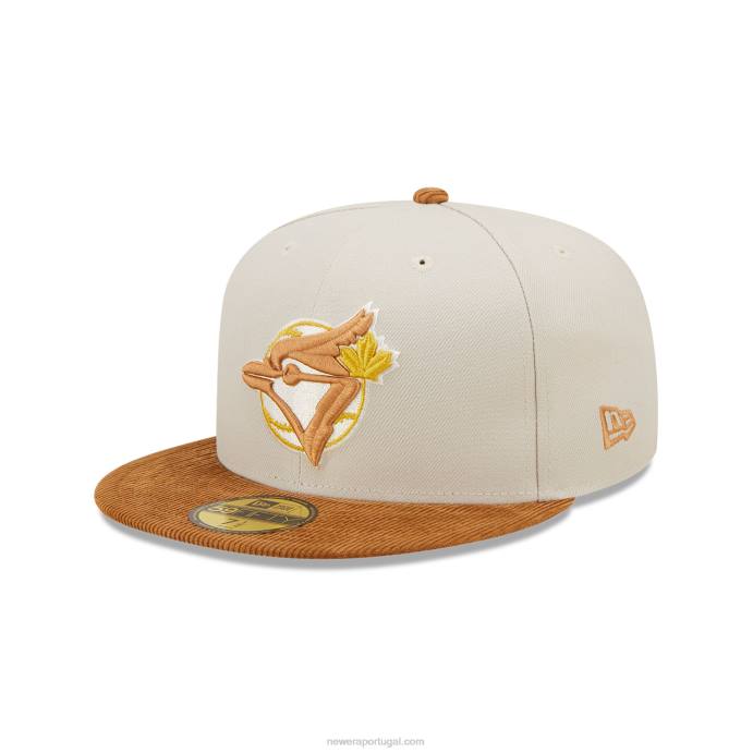 FFTN467 New Era toronto blue jays cordão viseira pedra 59fifty boné ajustado