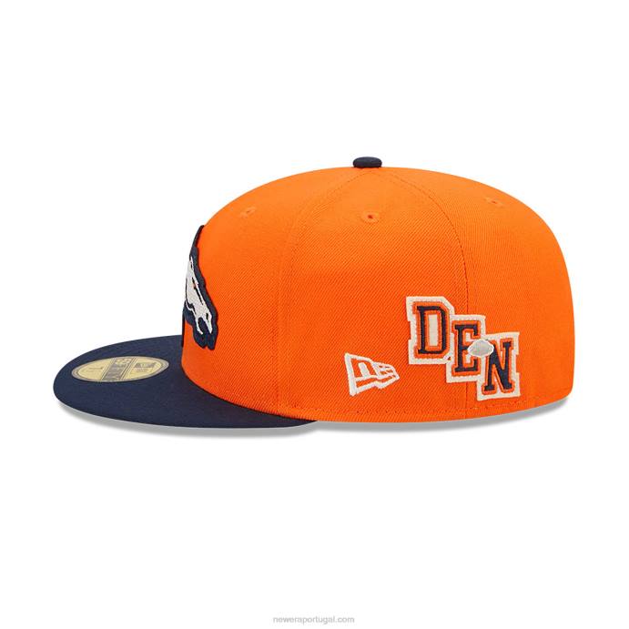 FFTN468 New Era boné denver broncos ne letterman laranja 59fifty