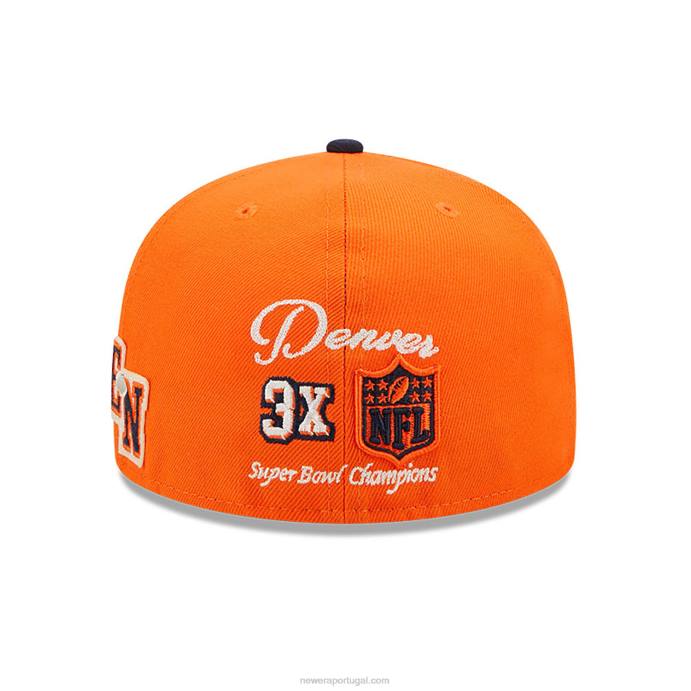 FFTN468 New Era boné denver broncos ne letterman laranja 59fifty