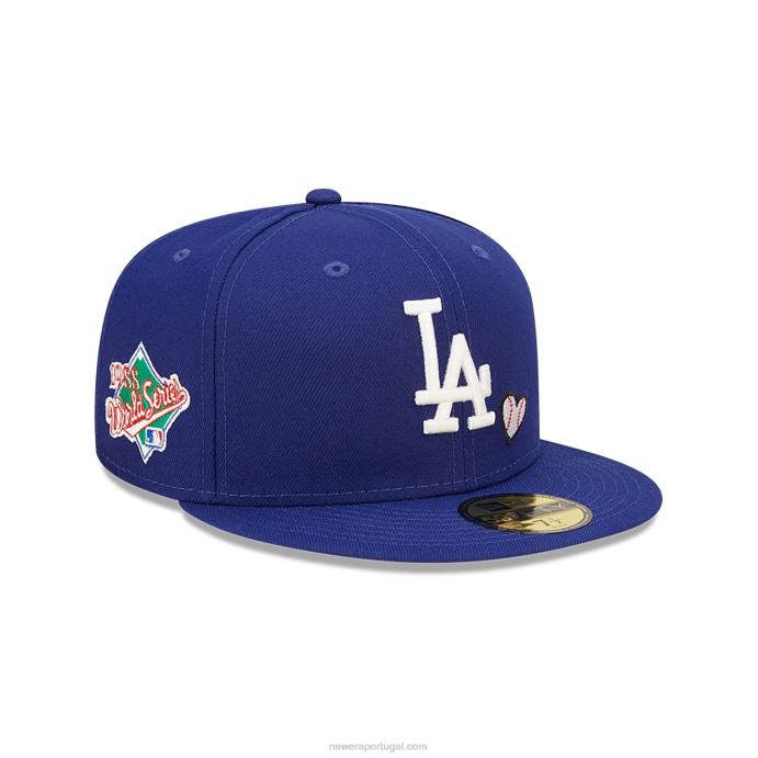 FFTN472 New Era boné la dodgers mlb team heart azul 59fifty
