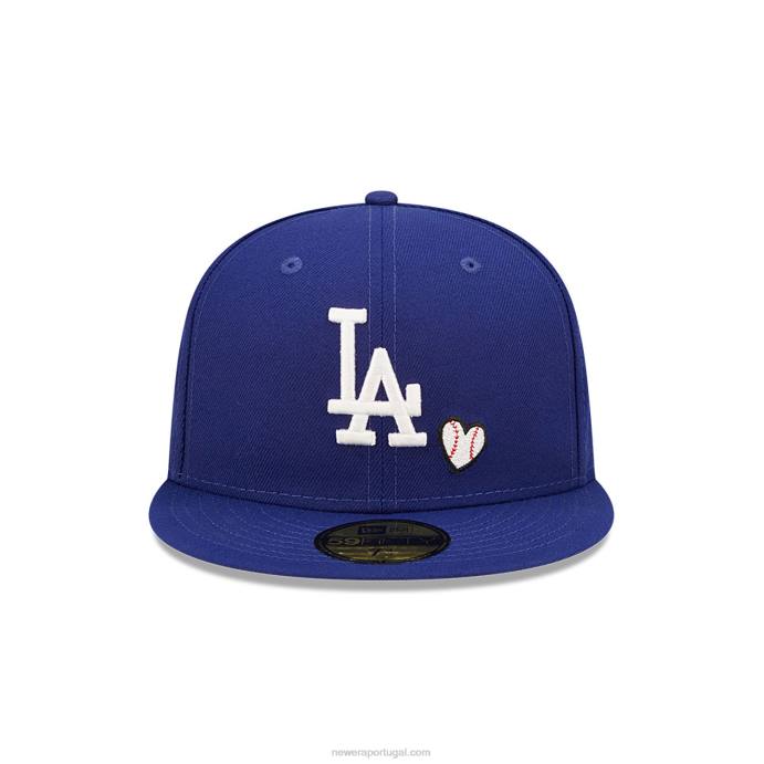 FFTN472 New Era boné la dodgers mlb team heart azul 59fifty