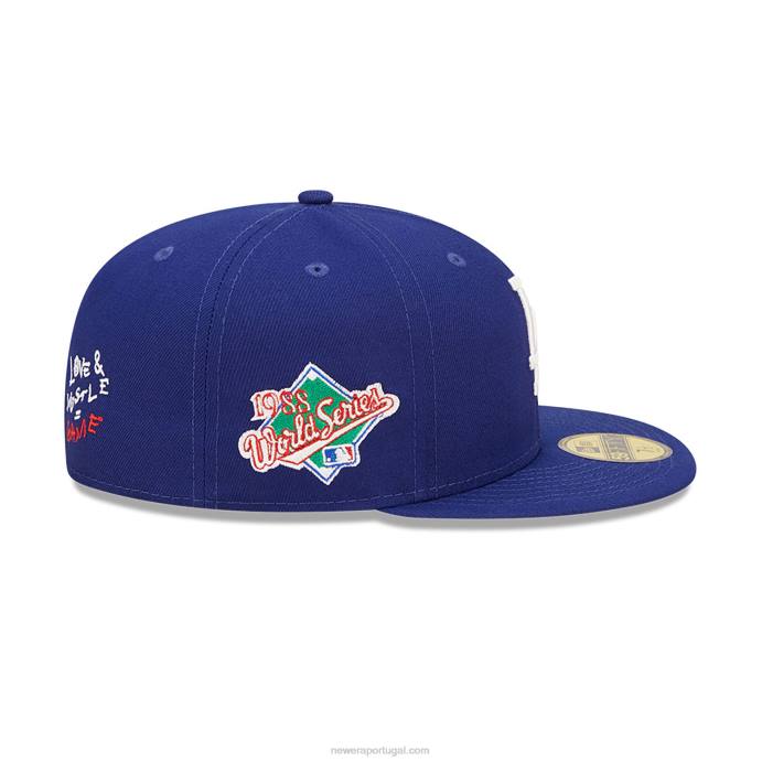FFTN472 New Era boné la dodgers mlb team heart azul 59fifty