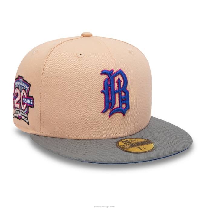 FFTN476 New Era boné birmingham barons milb peach 59fifty ajustado