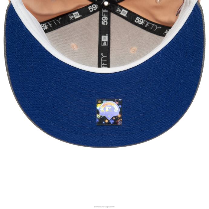 FFTN476 New Era boné birmingham barons milb peach 59fifty ajustado
