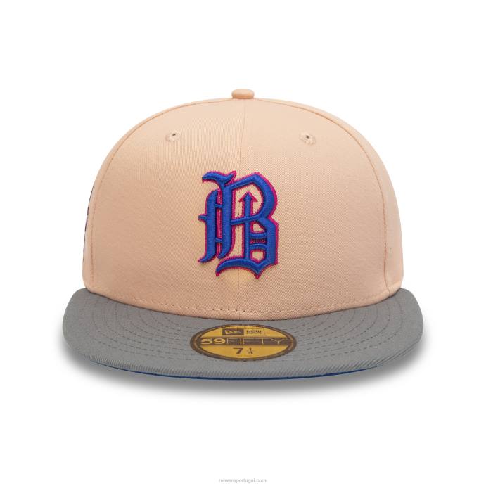 FFTN476 New Era boné birmingham barons milb peach 59fifty ajustado