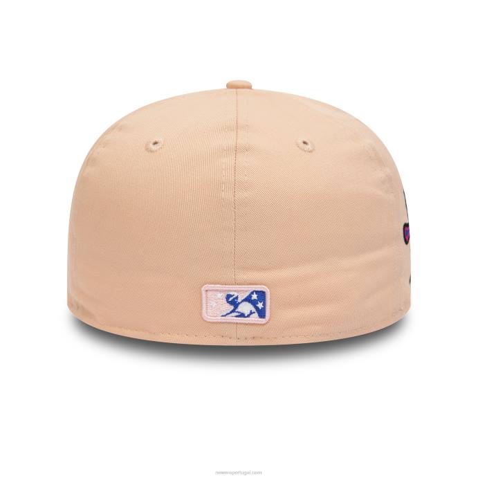 FFTN476 New Era boné birmingham barons milb peach 59fifty ajustado