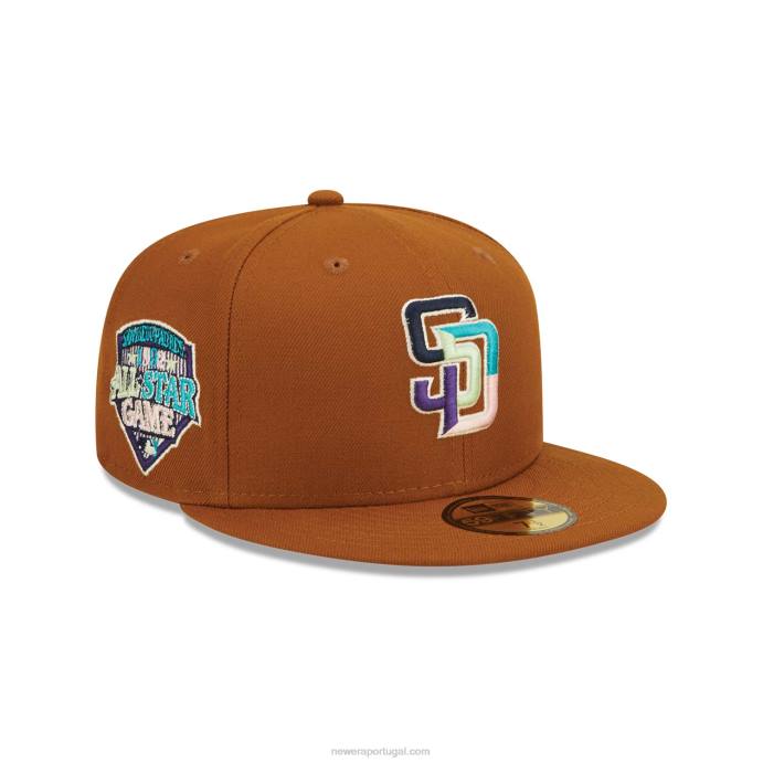 FFTN477 New Era boné san diego padres vintage floral 59fifty