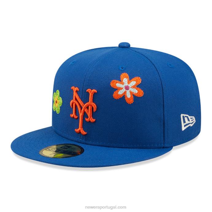FFTN479 New Era New York Mets MLB Flower Blue Boné 59Fifty