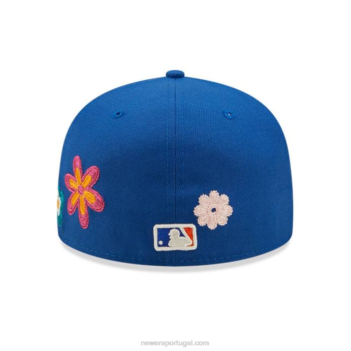 FFTN479 New Era New York Mets MLB Flower Blue Boné 59Fifty