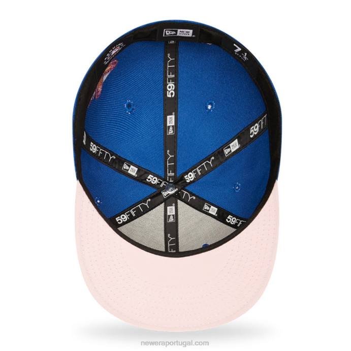 FFTN479 New Era New York Mets MLB Flower Blue Boné 59Fifty