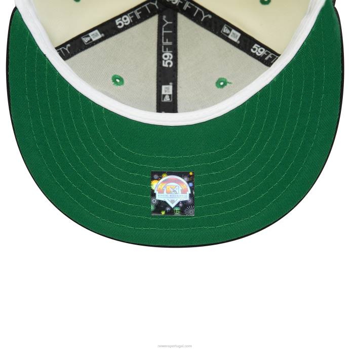 FFTN482 New Era Boné buffalo bisons milb chrome white 59fifty