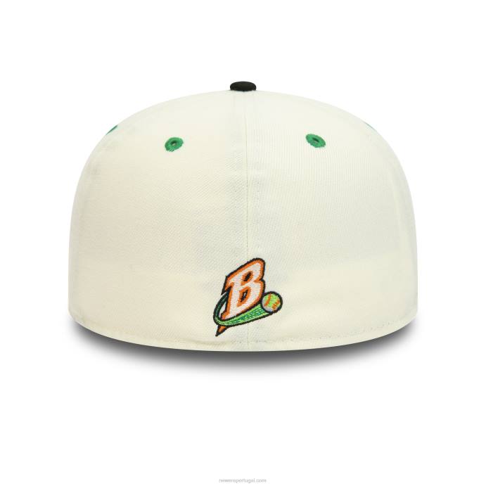 FFTN482 New Era Boné buffalo bisons milb chrome white 59fifty