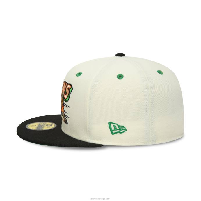 FFTN482 New Era Boné buffalo bisons milb chrome white 59fifty