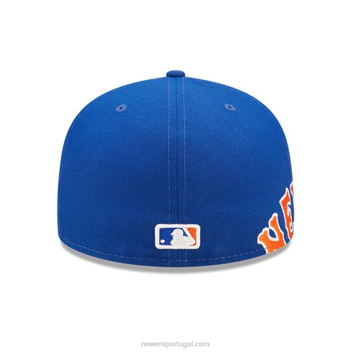 FFTN483 New Era new york mets mlb boné azul 59fifty com divisão lateral