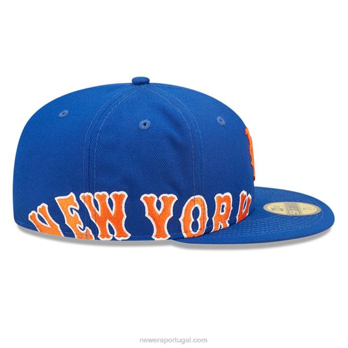 FFTN483 New Era new york mets mlb boné azul 59fifty com divisão lateral