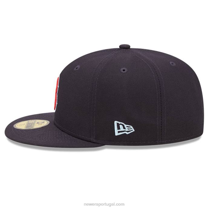 FFTN484 New Era boton red sox mlb boné cloud navy 59fifty ajustado