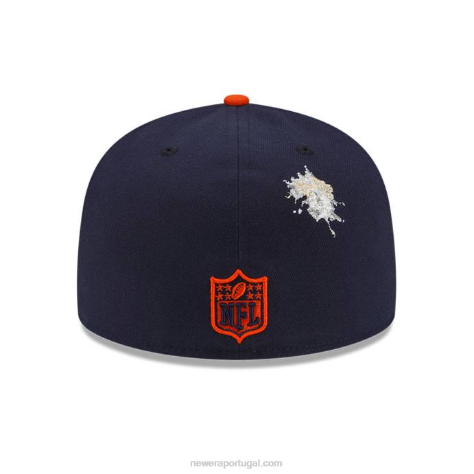 FFTN485 New Era chicago bears x boné azul marinho 59fifty básico