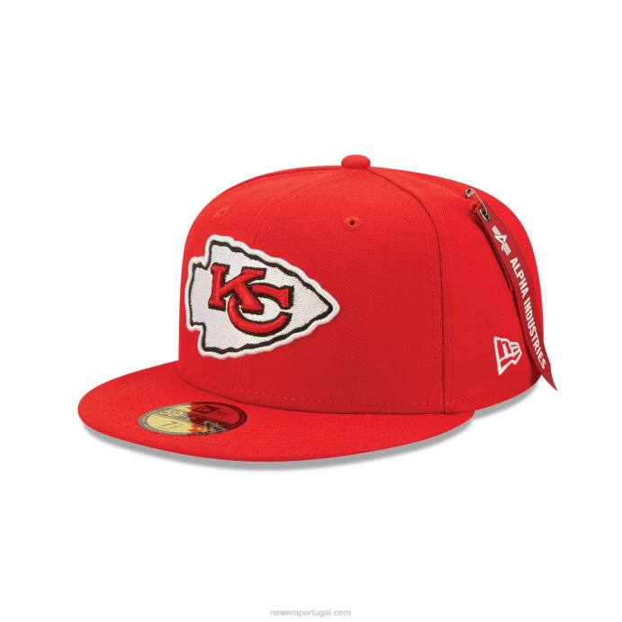 FFTN486 New Era boné kansas city chiefs x alpha Industries vermelho 59fifty