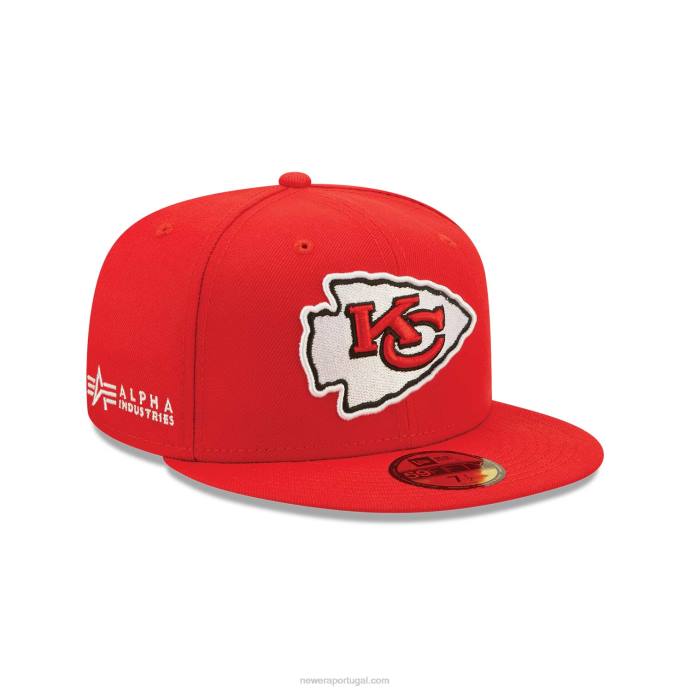 FFTN486 New Era boné kansas city chiefs x alpha Industries vermelho 59fifty