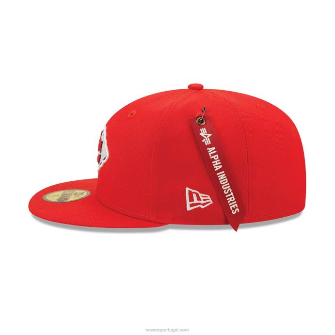 FFTN486 New Era boné kansas city chiefs x alpha Industries vermelho 59fifty
