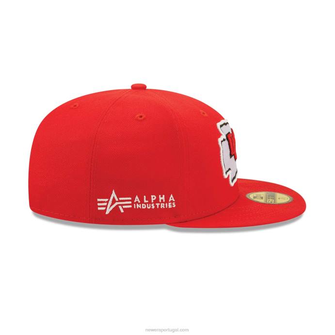 FFTN486 New Era boné kansas city chiefs x alpha Industries vermelho 59fifty