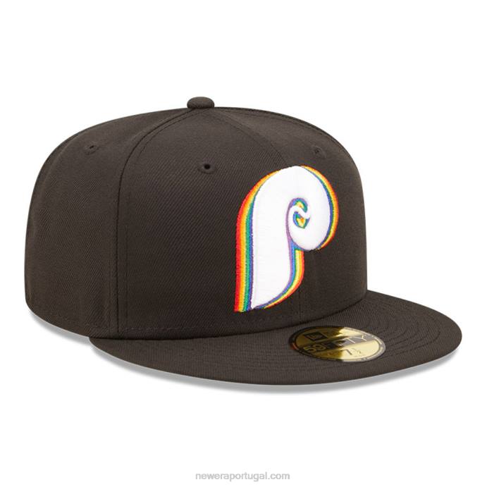 FFTN489 New Era Boné philadelphia phillies mlb preto prismático 59fifty