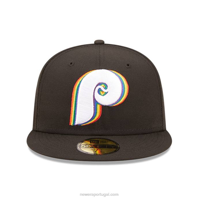 FFTN489 New Era Boné philadelphia phillies mlb preto prismático 59fifty