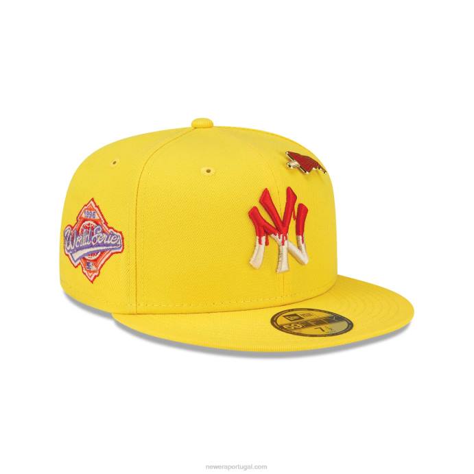 FFTN48 New Era Boné New York Yankees Icy Pop Amarelo Brilhante 59Fifty