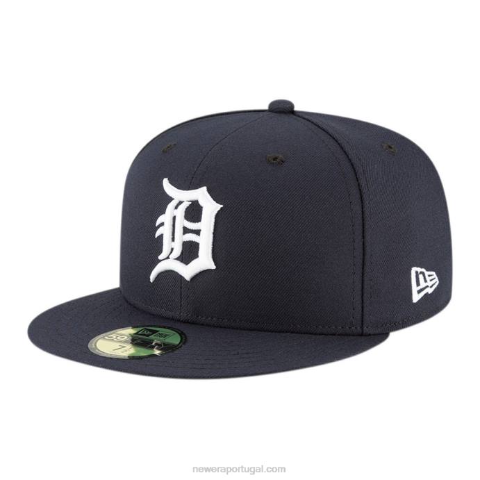 FFTN490 New Era Detroit Tigers Autêntico em Field Home Navy 59Fifty Cap