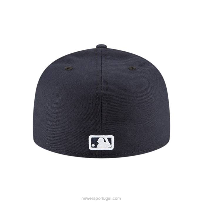 FFTN490 New Era Detroit Tigers Autêntico em Field Home Navy 59Fifty Cap