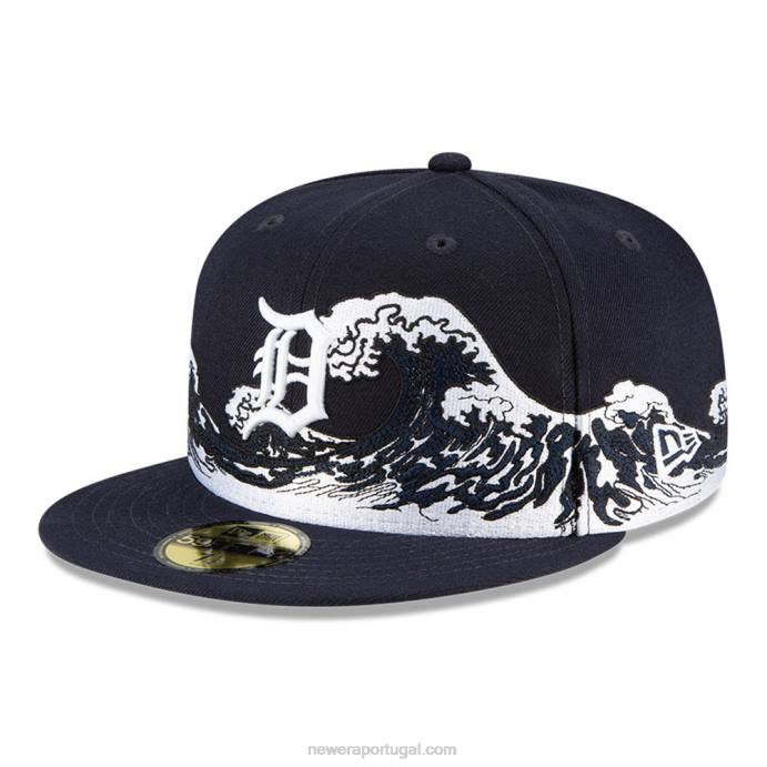 FFTN491 New Era boné detroit tigers mlb wave navy 59fifty ajustado