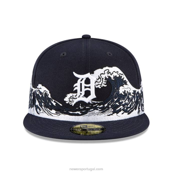 FFTN491 New Era boné detroit tigers mlb wave navy 59fifty ajustado