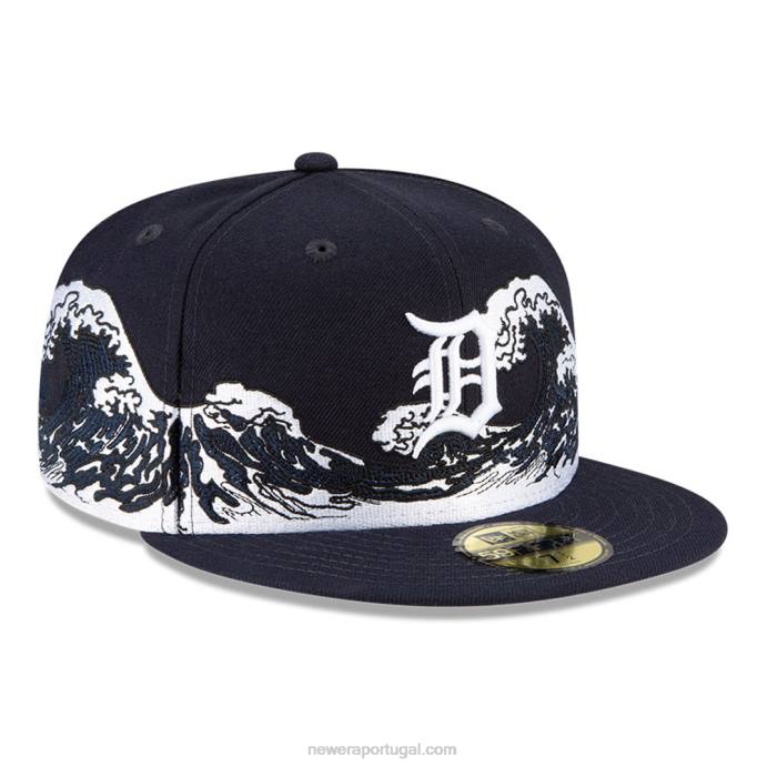 FFTN491 New Era boné detroit tigers mlb wave navy 59fifty ajustado