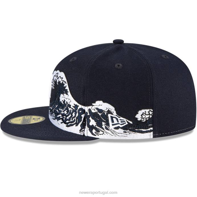 FFTN491 New Era boné detroit tigers mlb wave navy 59fifty ajustado