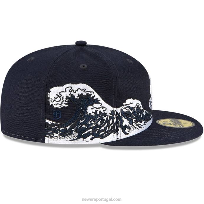 FFTN491 New Era boné detroit tigers mlb wave navy 59fifty ajustado