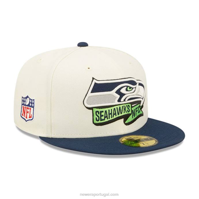 FFTN492 New Era boné seattle seahawksnfl sideline 2022 branco 59fifty