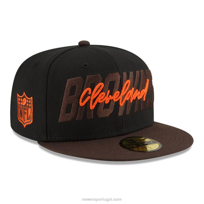 FFTN493 New Era Boné cleveland browns nfl draft black 59fifty