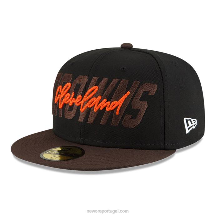 FFTN493 New Era Boné cleveland browns nfl draft black 59fifty