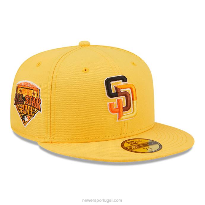 FFTN497 New Era san diego padres mlb boné amarelo borboleta 59fifty