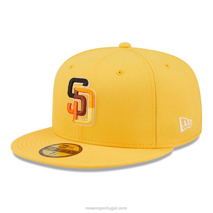 FFTN497 New Era san diego padres mlb boné amarelo borboleta 59fifty