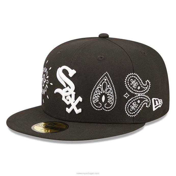 FFTN499 New Era chicago white sox mlb boné all over estampado paisley 59fifty