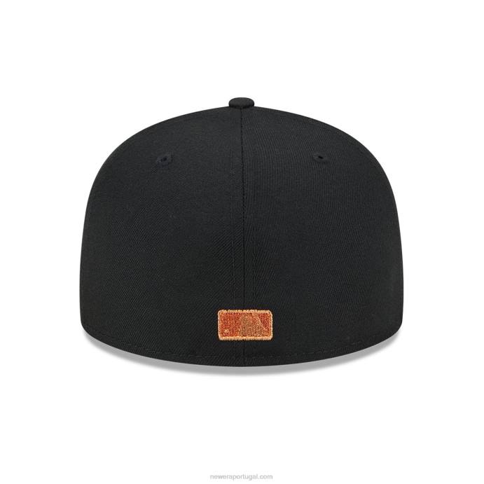 FFTN4 New Era boné chicago white sox metálico pop preto 59fifty
