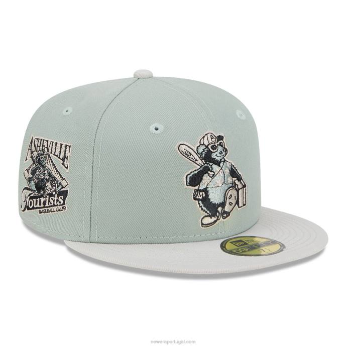 FFTN501 New Era Ashville Tourists Cidade Natal Roots Green Boné 59Fifty