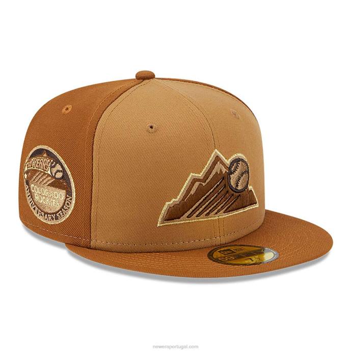FFTN506 New Era boné ajustado colorado rockies tritone brown 59fifty